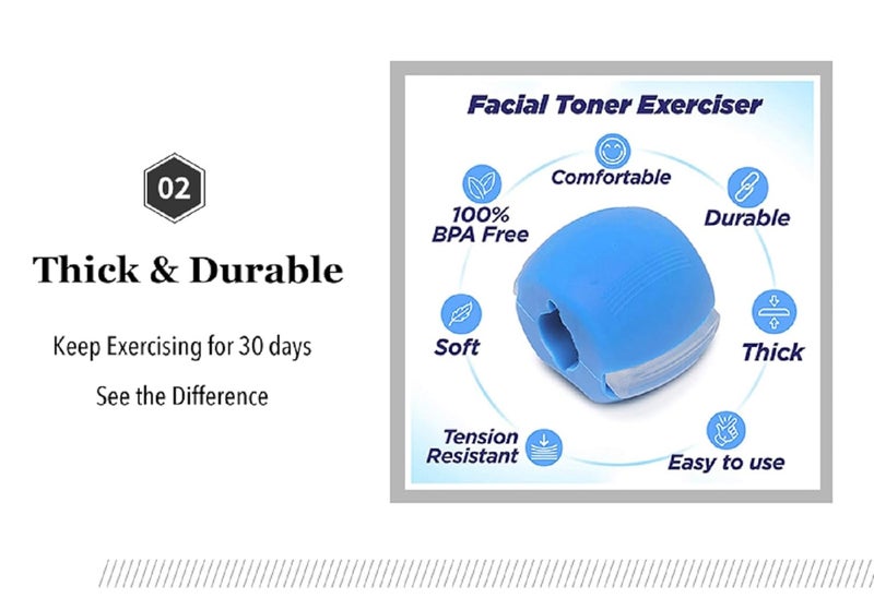 Mopslik Mopslik JawlineJaw Exerciser Tool Men Women Face Fat reducer Double Chin Reducer Slim and tone face exerciser Neck Jaw Liner Tool Pack Of 2 - Image 5