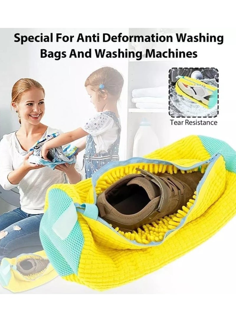 HOMESTAR 1Pc Large Shoe Washing Machine Bag – Extra Thick Laundry Shoe Bag for Washer and Dryer, 360° Deep Clean Shoes Laundry Bag, Reusable Shoe Bag for Sneaker washing machine bags - Image 4