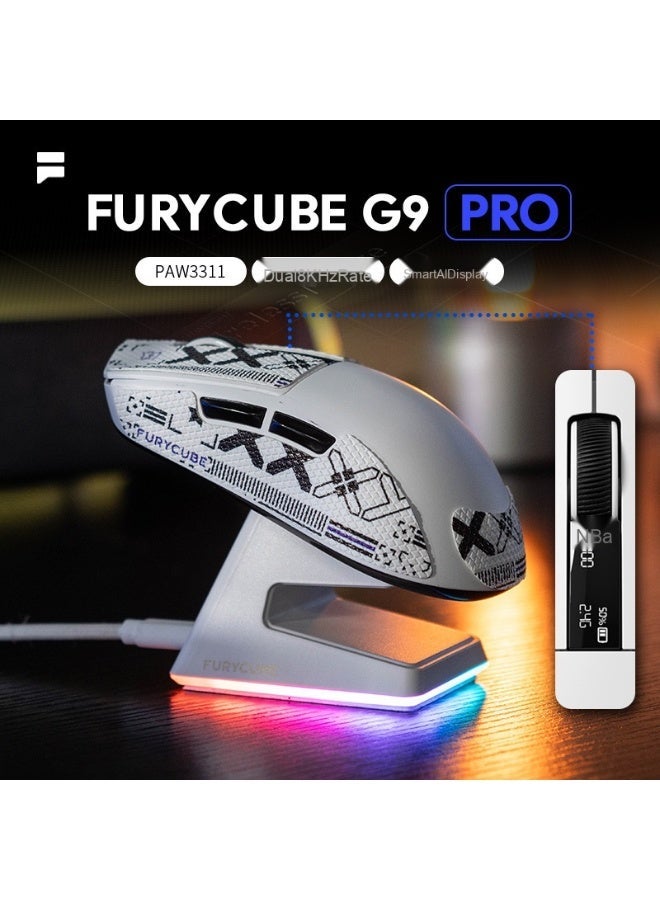 مكعب غاضب ماوس ألعاب بدون سلك خفيف الوزن FURYCUBE G9 بثلاثة أوضاع - Image 2