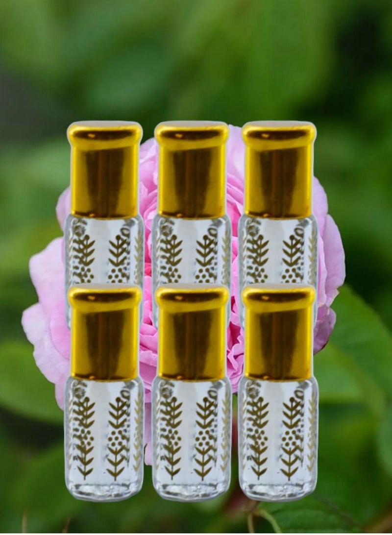 6 قطع عطر ورد هولاندي ثابت وفواح عبوة اقتصادية 3 مل