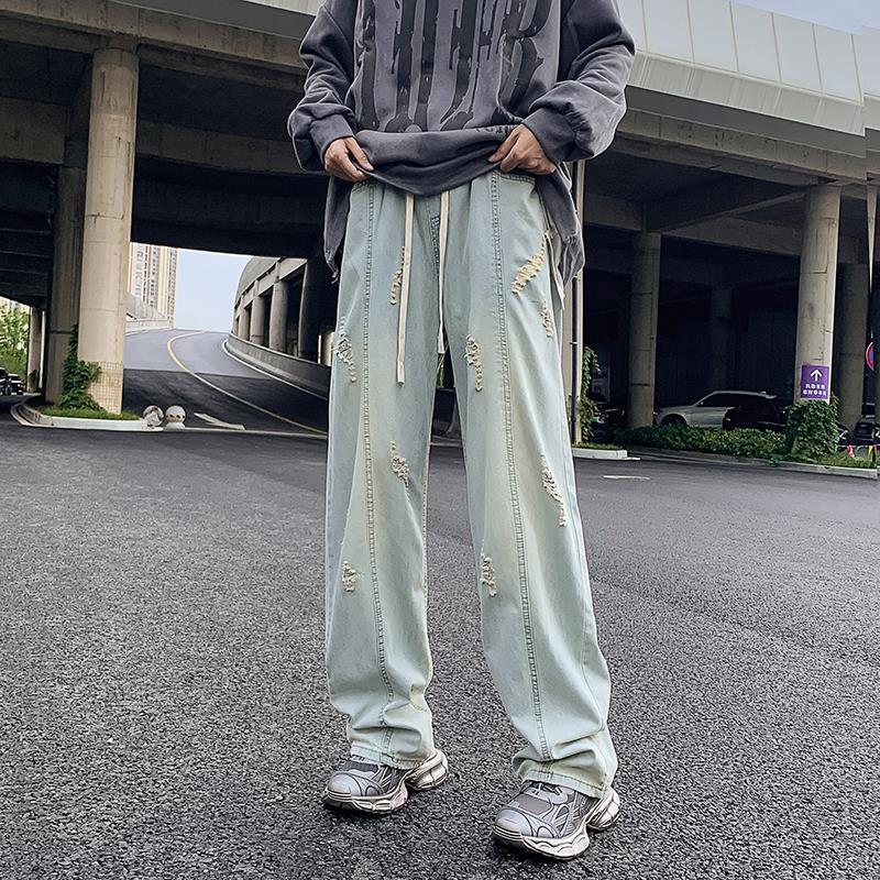 Unisex Classic Denim Jeans Loose Fit Daily Outdoor Wear - Image 1