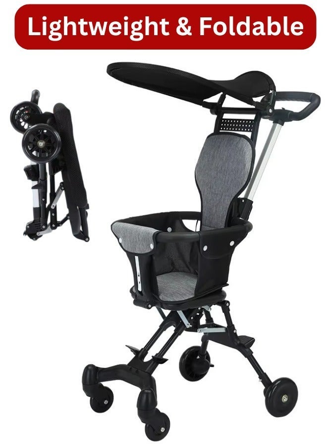كوينز عربة أطفال خفيفة الوزن قابلة للطي للسفر – عربة مريحة وصديقة للطائرة للأطفال، مثالية للسفر الجوي، عربة أطفال قابلة للطي لتخزين سهل، مناسبة للأطفال والرضّع حتى عمر 5 سنوات. - Image 1