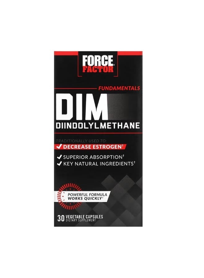 Force Factor Fundamentals DIM Diindolylmethane 30 Vegetable Capsules - Image 1