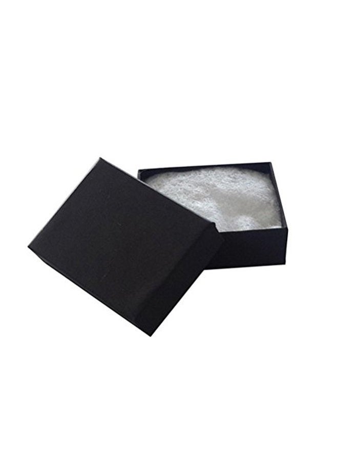 JPI DISPLAY #11 Matte Cotton Filled Paper Jewelry Boxes, Black, 100 Count - Image 1