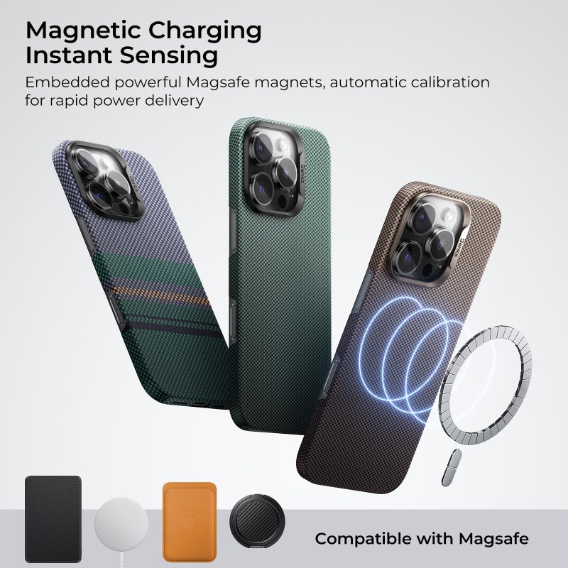 Benks حافظة BENKS لجهاز iPhone 16 Pro متوافقة مع Magsafe، [ArmorTint ArmorAir] مصنوعة من ألياف دو بونت كيفلار 1000D، حافظة iPhone 16 Pro فائقة النحافة وخفيفة الوزن، لون ذهب dawnlight - Image 5