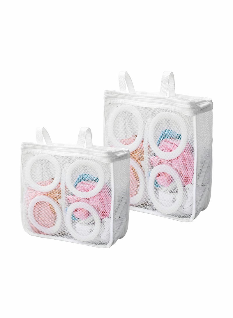 Shoe Washing Bag Set with Zipper, Durable Mesh Laundry Bags for Washing Machine - Includes 1 Large and 1 Medium Bag for Sneakers, Trainers, Running Shoes, Bras, Socks, and Lingerie.  - Image 1