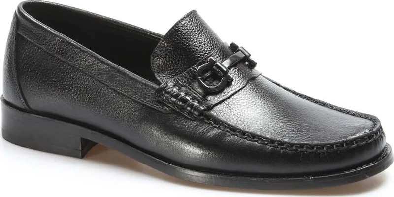 Fast Step Leathery Sole Inside and Outside Genuine Leather Buckle Men's Classic Shoes 932MA67