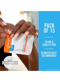 Carpe Antiperspirant Underarm And On-The-Go Wipes Package (1 Underarm Clinical Strength, 15 Individual Antiperspirant On-The-Go Wipes), Stop Excessive Sweat - Great For Hyperhidrosis  - Image 5
