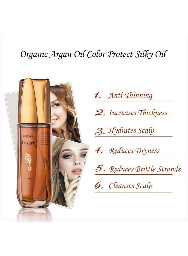Maxcare Luxury Moroccan Argan Oil Hair Treatment Serum – Deep Nourishment, Repair & Shine, Anti-Frizz, Lightweight Formula 60 ml - Image 1