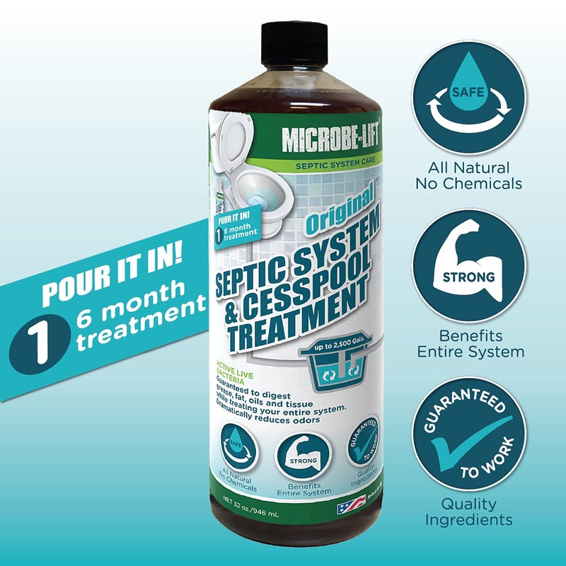 Microbe Lift Microbe-Lift Original Septic System & Cesspool Treatment - 32 Ounces - Image 2
