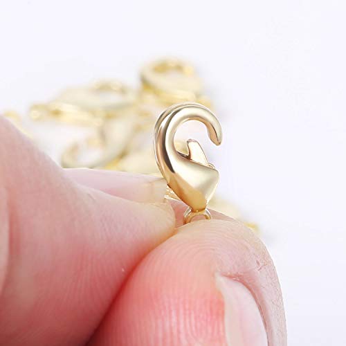 ALEXCRAFT Wholesale Pack- Gold Plated 50 PCS 9mm Small Lobster Clasps and 100 PCS 4mm Open Jump Rings for Jewelry Making & Finding - Image 3