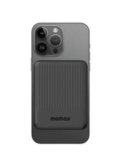 Momax Magnetic Wireless Battery Pack – Palm-Sized, Ultra-Portable MagSafe-Compatible Charger, Fast Charging for iPhone & More – Black  - Image 2