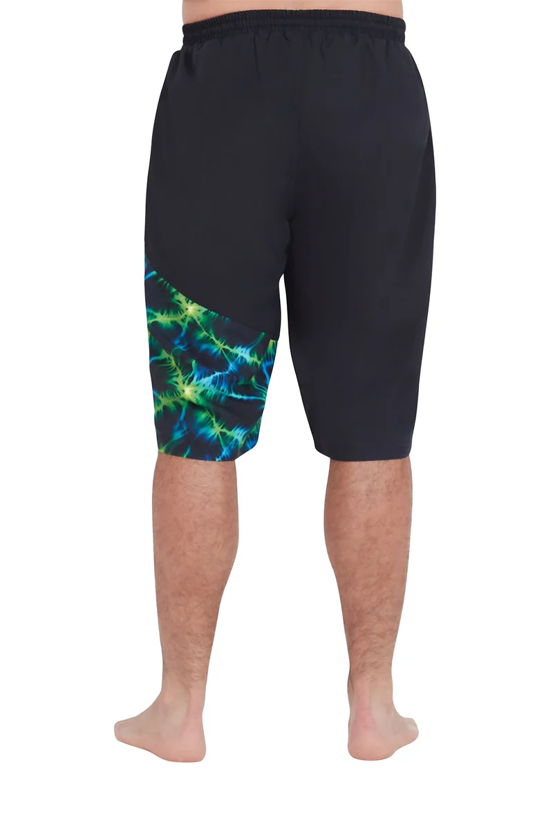 COEGA SUNWEAR COEGA Mens  Swim Capris - Nero Green Tie Dye