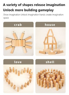 Occuwzz High Stack Wooden Block Game 48 Pieces Classic Numbered Tower Game for Kids 1 or More Players  - Image 3