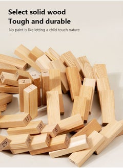 Occuwzz High Stack Wooden Block Game 48 Pieces Classic Numbered Tower Game for Kids 1 or More Players  - Image 5