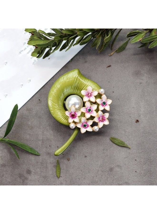 KUYING Handmade Vintage Forest Plant Brooch