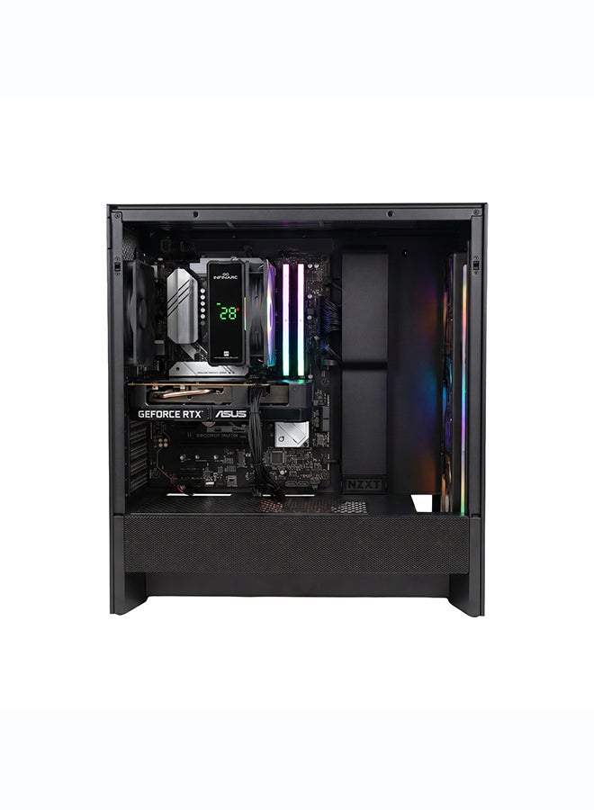 انفني ارك INFINIARC 5070 Gaming Desktop PC (AMD Ryzen 5, RTX 5070 12G GPU, 16GB DDR5 RAM, 1TB SSD, B650E Motherboard, NZXT H5 Case, Digital Air Cooler ARGB, 750W Gold PSU, Windows PRO) Black Black - Image 3