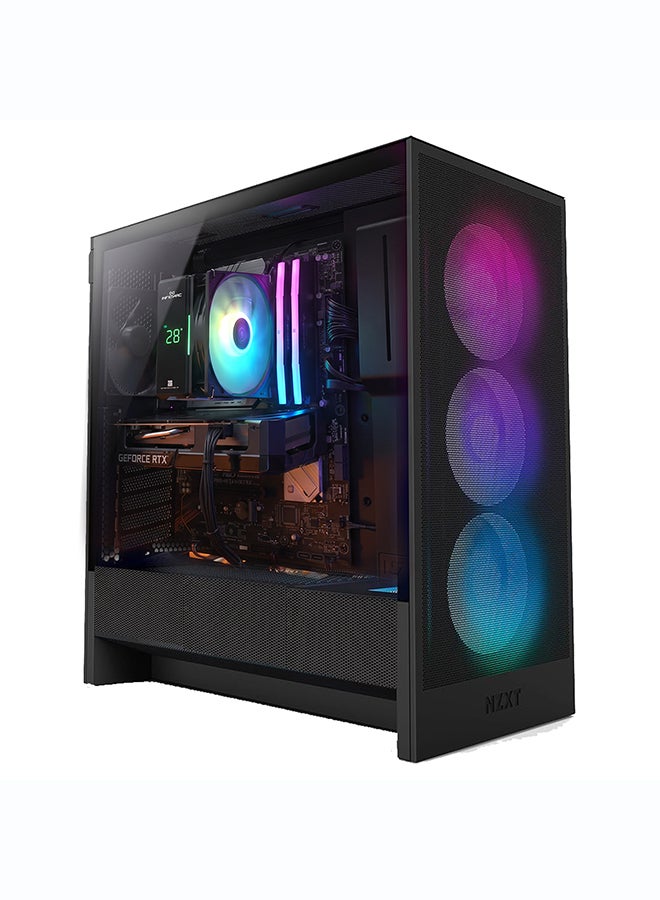 انفني ارك INFINIARC 5070 Gaming Desktop PC (AMD Ryzen 5, RTX 5070 12G GPU, 16GB DDR5 RAM, 1TB SSD, B650E Motherboard, NZXT H5 Case, Digital Air Cooler ARGB, 750W Gold PSU, Windows PRO) Black Black - Image 3