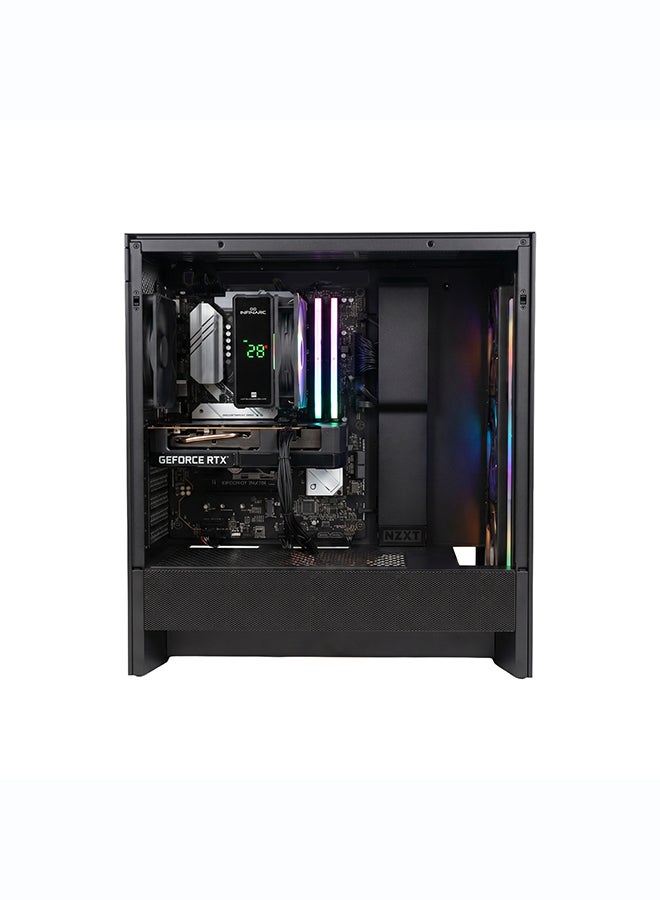 انفني ارك INFINIARC 5070 Gaming Desktop PC (AMD Ryzen 5, RTX 5070 12G GPU, 16GB DDR5 RAM, 1TB SSD, B650E Motherboard, NZXT H5 Case, Digital Air Cooler ARGB, 750W Gold PSU, Windows PRO) Black Black - Image 4