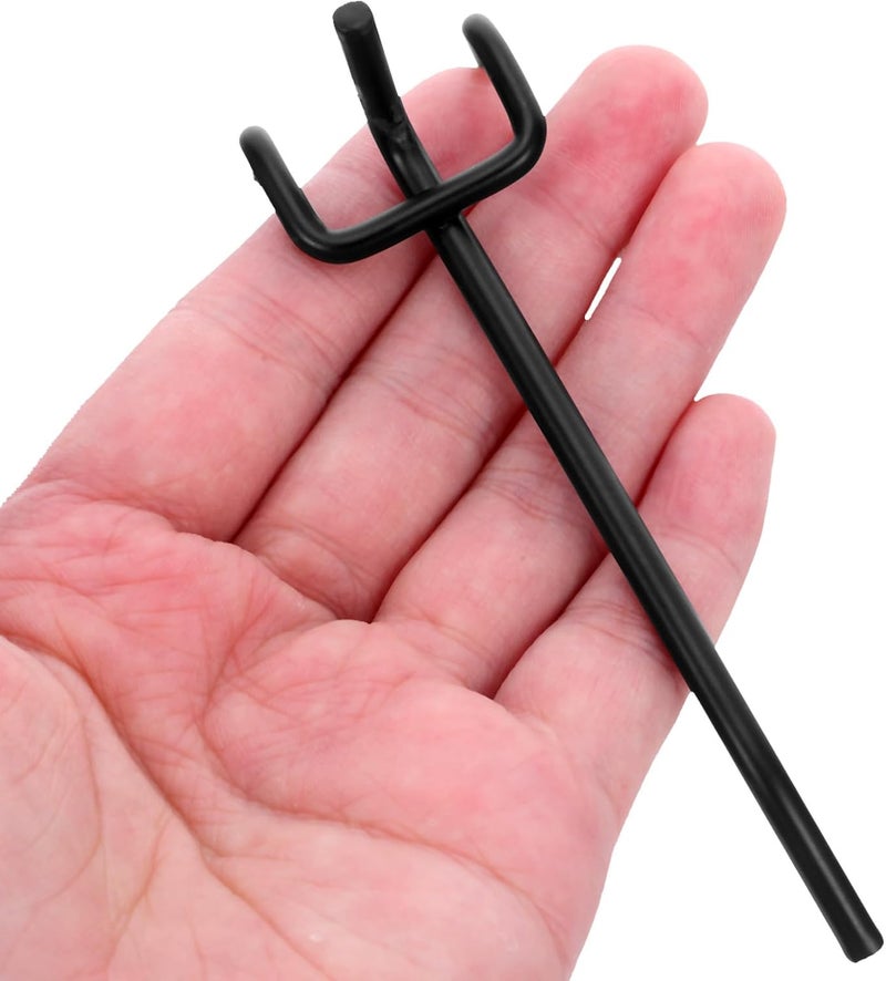30pcs Black Coated Heavy Duty Pegboard Hooks 2.5-10cm Length, 4mm Thick Metal Storage Hooks for Garage and Workshop Pegboard Organizer Accessories - Image 4