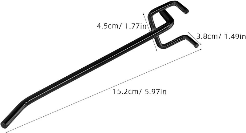 30pcs Black Coated Heavy Duty Pegboard Hooks 2.5-10cm Length, 4mm Thick Metal Storage Hooks for Garage and Workshop Pegboard Organizer Accessories - Image 2