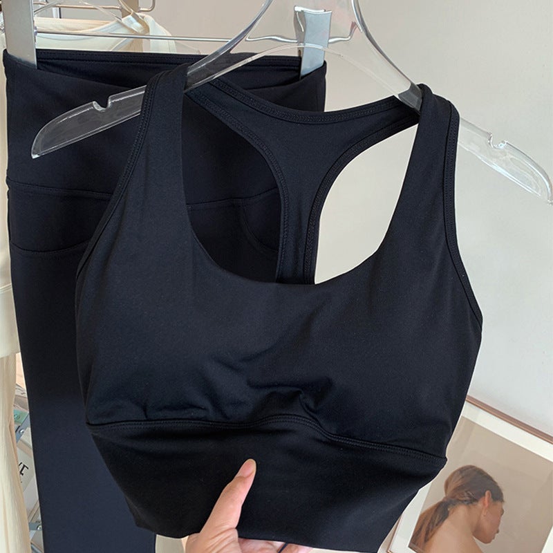 Women's Anti-Sag Sports Bra, Shockproof Push-up Racerback Yoga Top - Image 4