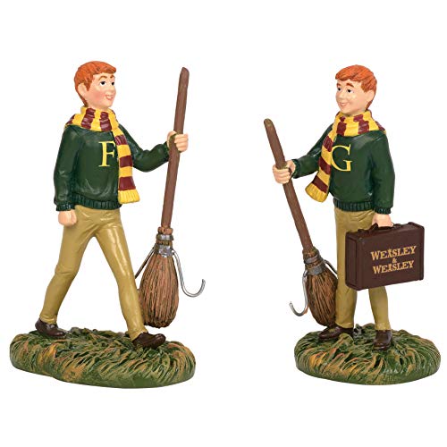 Department 56 Department 56 Harry Potter Village Accessories Fred and George Weasley Figurine Set 31 Inch Multicolor 