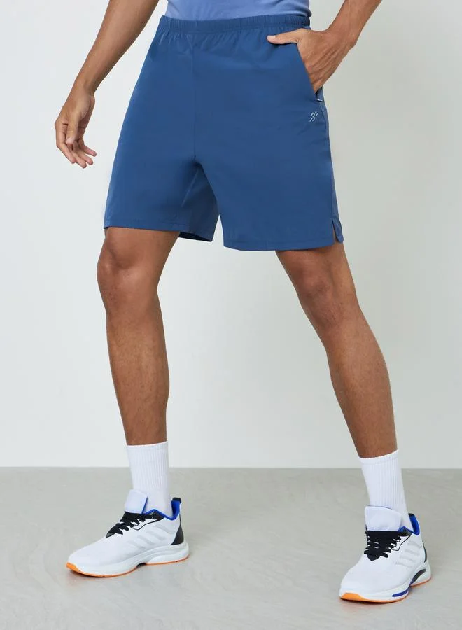 ستايلي اكتيف Men Panelled Nylon Training Shorts with Zip Pocket
