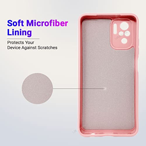 LIRAMARK Silicone Soft Back Cover Case for Mi Redmi Note 10 / Note 10S (Pink) - Image 5