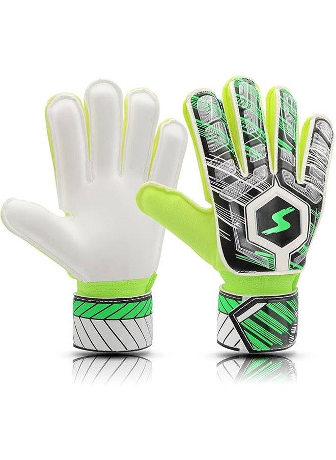 Generic Children Football Gloves, Kids Youth Football Soccer Goalkeeper Goalie Training Gloves Gear with Strong Grips Palms, Soccer Goalie Goalkeeper Gloves for Kids Boys Children  - Image 1