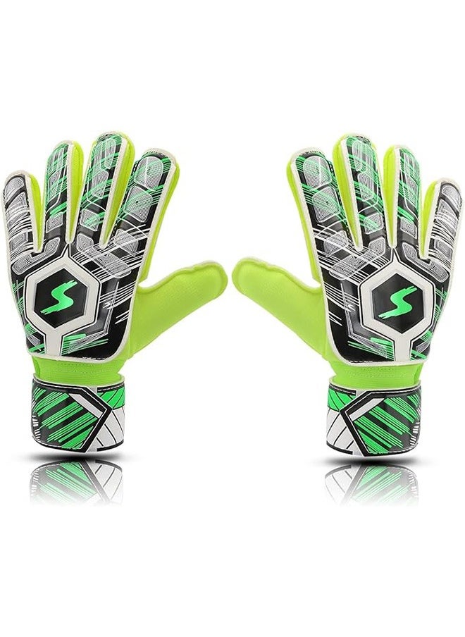 Generic Children Football Gloves, Kids Youth Football Soccer Goalkeeper Goalie Training Gloves Gear with Strong Grips Palms, Soccer Goalie Goalkeeper Gloves for Kids Boys Children  - Image 2