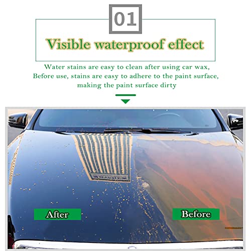 Elepure Black Gold Car Wax with Pad Solid Auto Carnauba Cars Care Polish Cleaner Waxing Repair Scratches Ceramics Coating for Black Cars 300g with Free Waxing Sponge, 10.6oz - Image 5