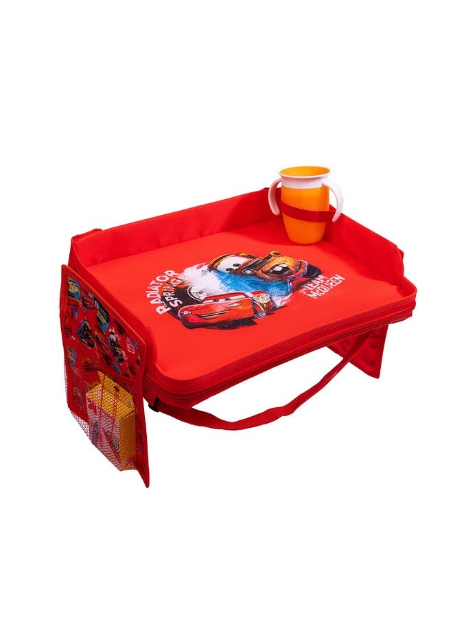 J.L. Childress Disney Baby 3-in-1 Travel Tray & iPad Tablet Holder - Car Seat Lap Tray for Toddlers, Kids - Use on Airplanes, Road Trips, Lap Desk - Tablet Holder and Carry Bag - Disney Cars - Image 1