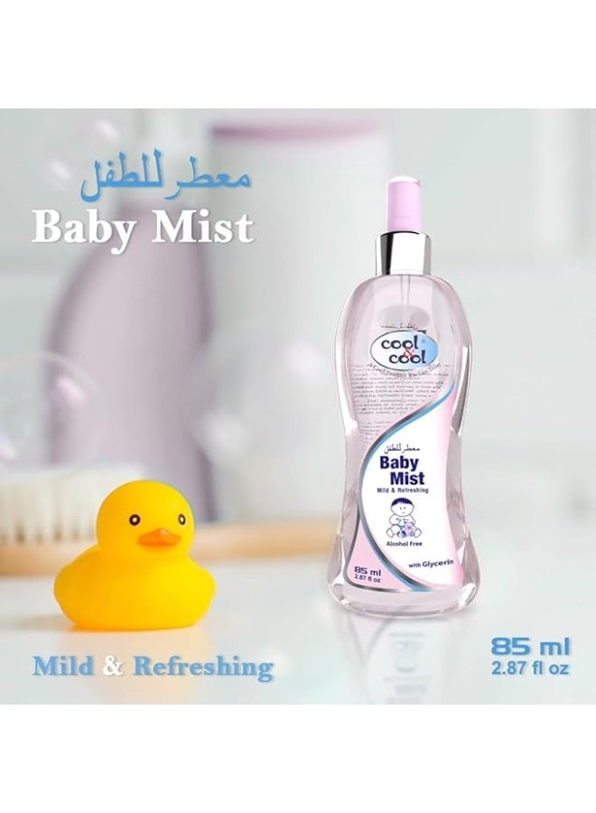Cool & Cool Baby Mist Cologne Alcohol Free, Paraben Free, Glycerin, Mild And Refreshing 85 ml - Image 4
