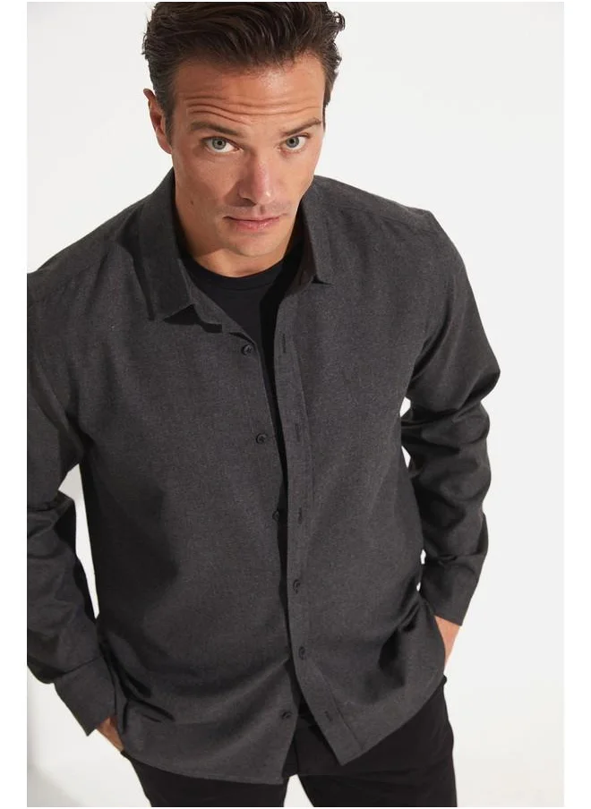 JUNE June Men Shirt Anthracite