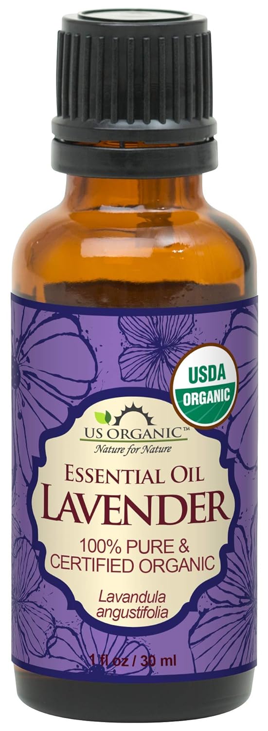 الزيت العطري العضوي الأمريكي 100% نقي من اللافندر، مصدره مباشرة من بلغاريا، معتمد من USDA للعضوية، غير مخفف، للاستخدام في النواشر، المرطبات، التدليك، العناية بالبشرة والشعر، غير معدل وراثياً، 30 مل