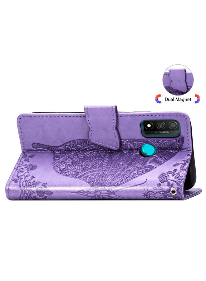 Zaboon Case For Huawei P Smart 2020 Butterfly Love Flower Embossed Horizontal Flip Leather Case with Bracket / Card Slot / Wallet / Lanyard - Image 3