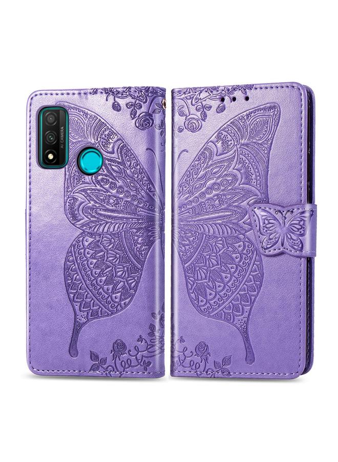 Zaboon Case For Huawei P Smart 2020 Butterfly Love Flower Embossed Horizontal Flip Leather Case with Bracket / Card Slot / Wallet / Lanyard - Image 1