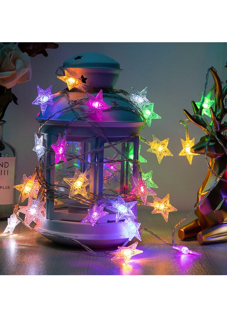 Mei Lifestyle 3m Long Multicolor Star String Lights with Batteries 20 LED Decorative Lights  - Image 2
