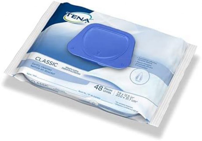 Tena Ultra Skin-Caring Washcloths, 8x12.5 in., Soft-Pack/48 wipes by TENA Odor resistant - Image 4