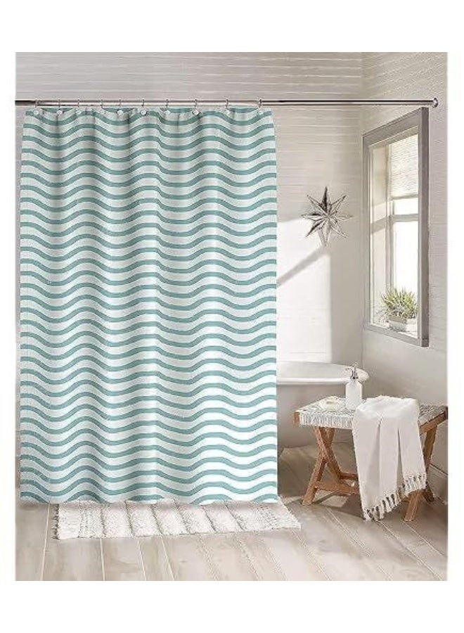 Waterproof vinyl shower curtain (200cm x 200cm) – various designs - Image 2