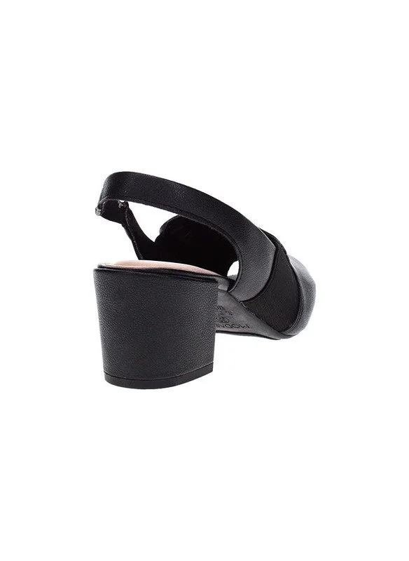 Modare Black Mid Heels Sandals for Women – Sling Back Heel Sandals for Girls with Ankle Strap for Women | Best Price UAE