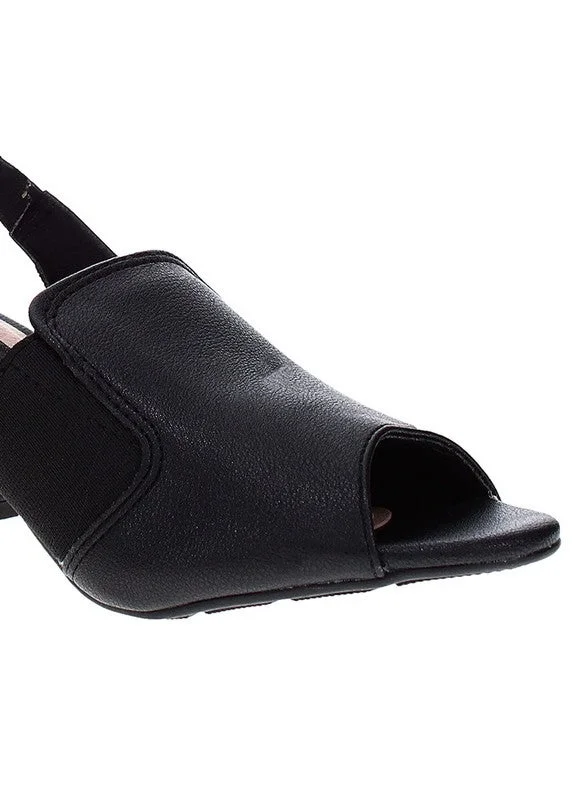 Modare Black Mid Heels Sandals for Women – Sling Back Heel Sandals for Girls with Ankle Strap for Women | Best Price UAE