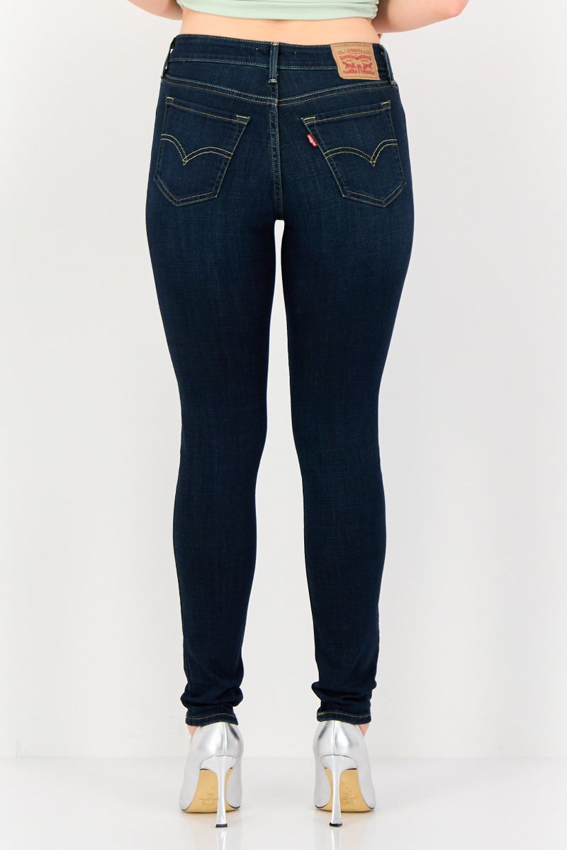 Levi's Women Skinny Fit Washed Stretchable Denim, Navy - Image 3