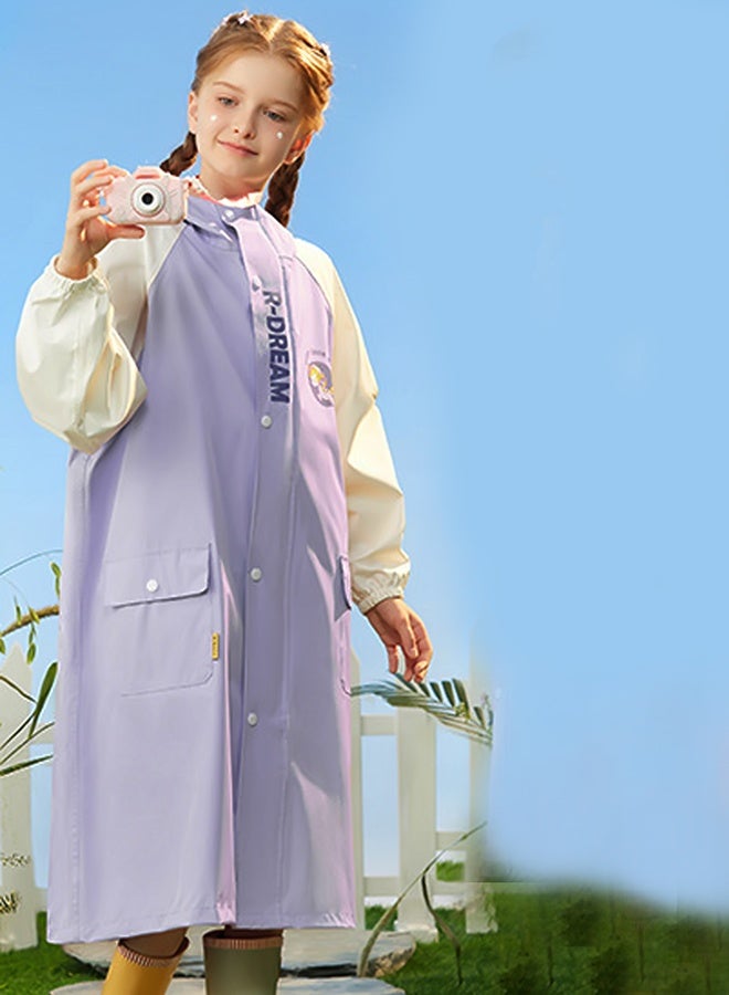 LITTLE SURPRISE BOX Little Surprise Box, Purple Uni Cap Style knee length Raincoat for Kids & Teens-4XL - Image 2