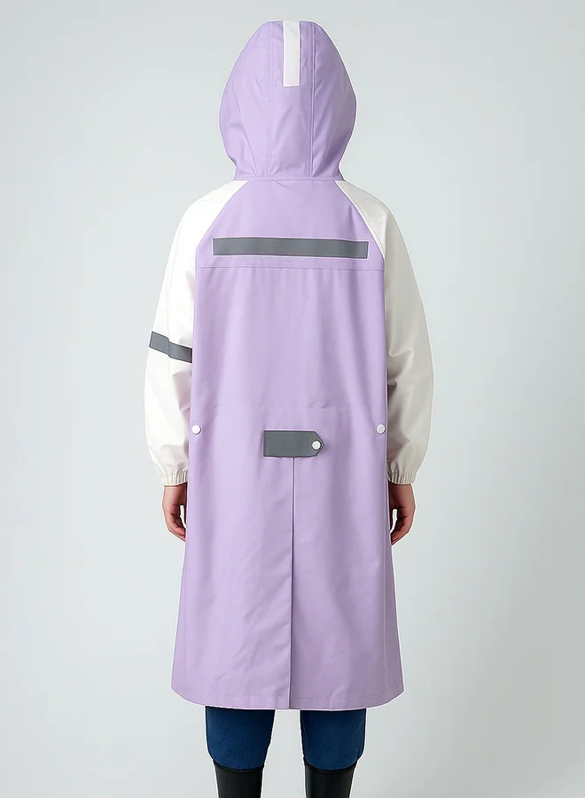 LITTLE SURPRISE BOX Little Surprise Box, Purple Uni Cap Style knee length Raincoat for Kids & Teens-4XL