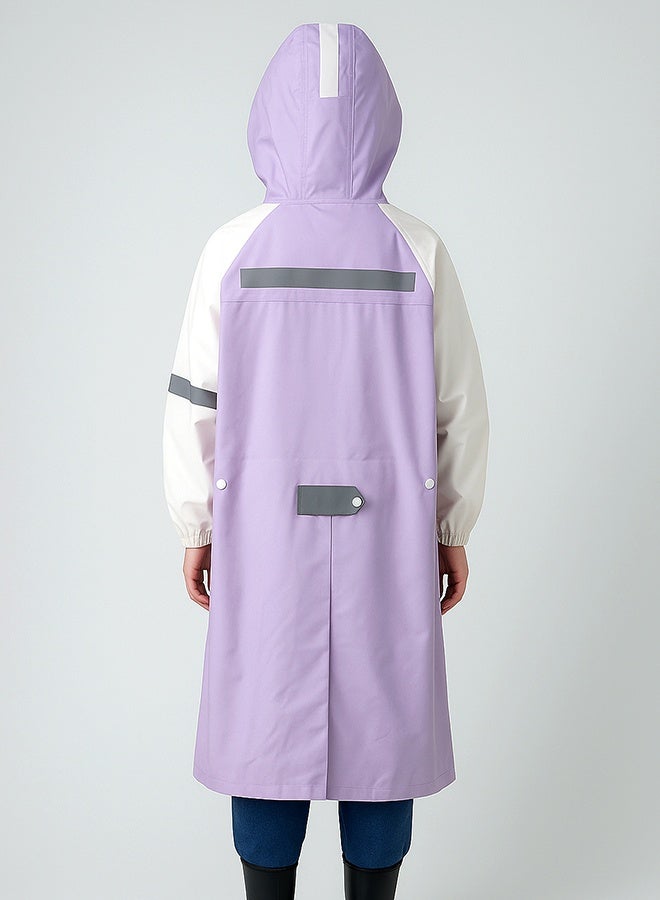 LITTLE SURPRISE BOX Little Surprise Box, Purple Uni Cap Style knee length Raincoat for Kids & Teens-4XL - Image 4