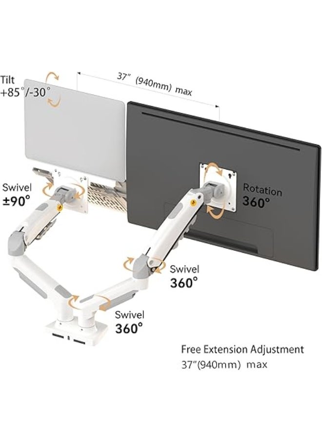 Generic Adjustable Laptop Mount with Full Motion Arm and VESA Plate – Fits 10-17” Notebooks and 17-30” Monitors – Clamp or Grommet Mount  - Image 2
