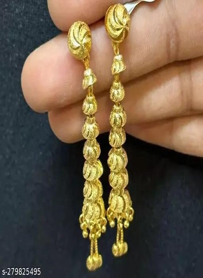 Bhumi Creation Beautiful 2 gram gold forming yearring sui dhagaFor any occasion - Image 3