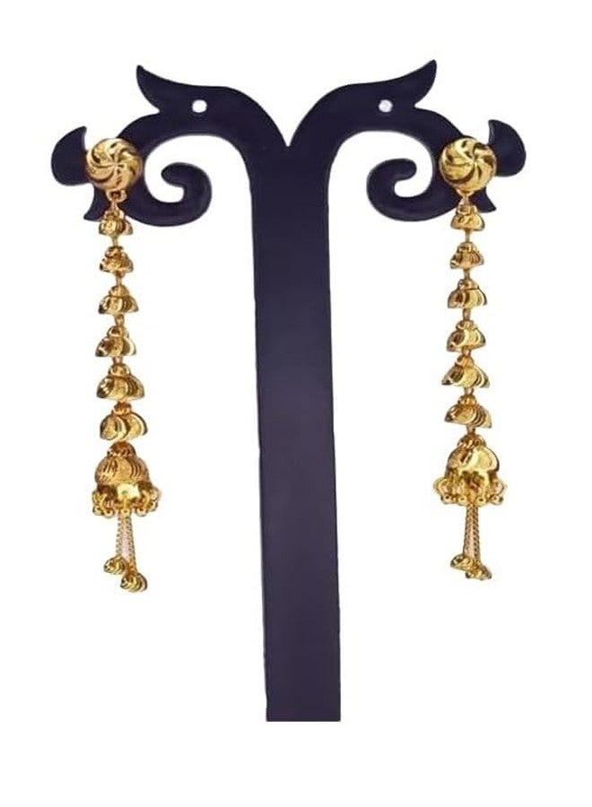 Bhumi Creation Beautiful 2 gram gold forming yearring sui dhagaFor any occasion - Image 2